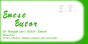 emese butor business card